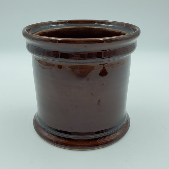 Rogers Pottery Brown Lidded Jar Brown Glaze Cookie Jar Canister Made in England - Picture 4 of 8